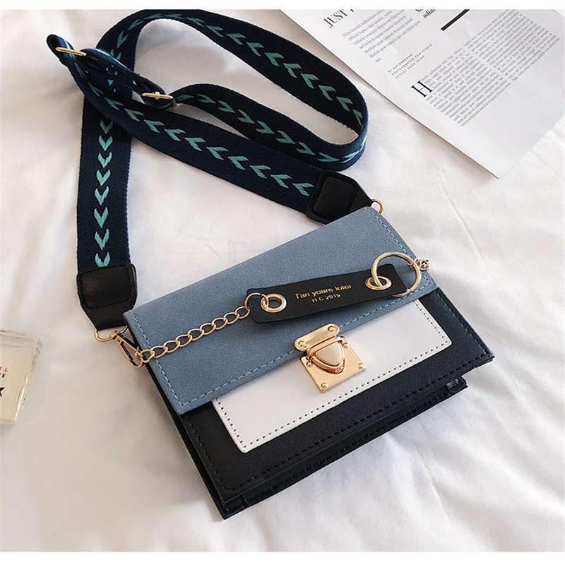 Leren crossbody tassen voor dames reistas eenvoudige schoudertas koerierstas dames crossbody tas portemonnee: Blauw