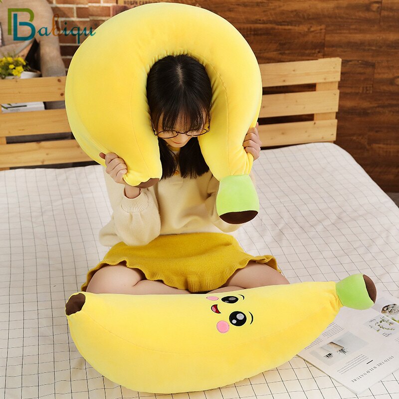 Hot New 1pc 80/100CM śliczne pluszowe owoce zabawki żółty Banana pluszowe rośliny zabawki Banana poduszki dla domu łóżko dziecko dzieci prezenty urodzinowe