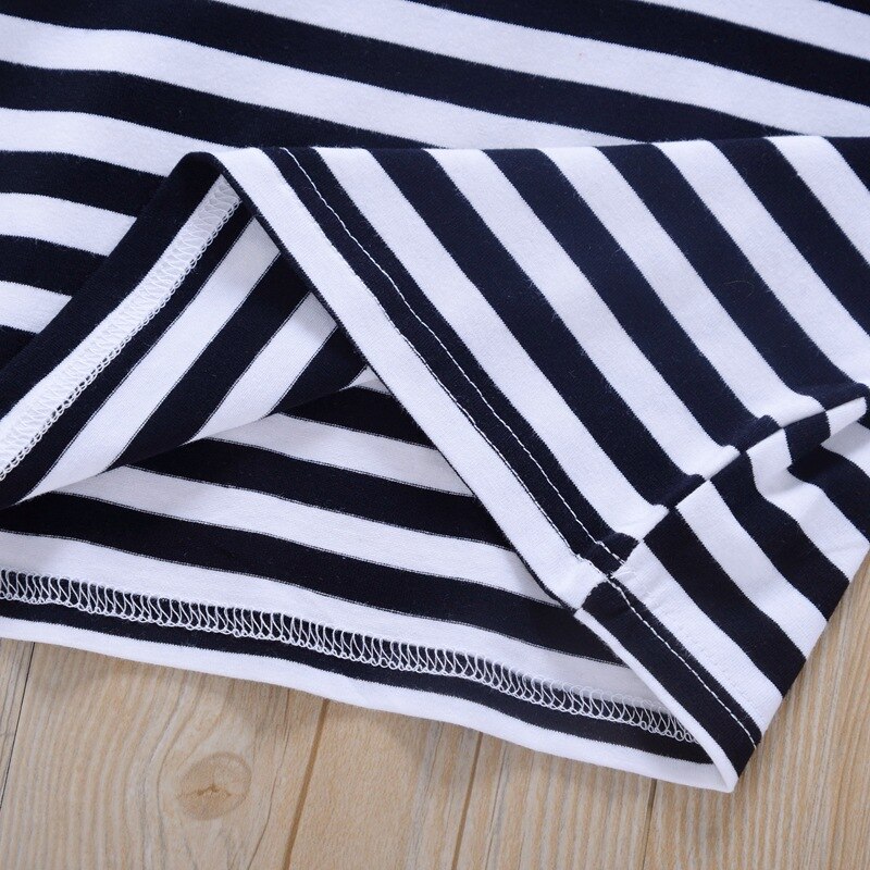 Pullover girocollo a maniche lunghe da bambina maglione a righe a maniche lunghe ragazza del bambino vestiti autunnali maglione a righe maglione per bambina