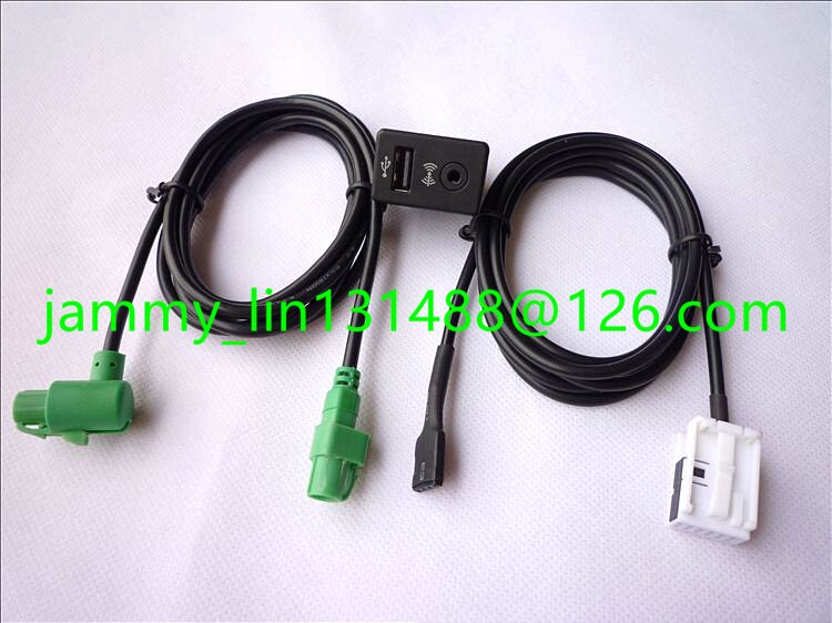 Autoradio Kabel Aadaptor USB AUX kabel draad VOOR BMWW 6512 9343207-01 6512 9302155-01 E6 COMBOX BMWRCD213-22