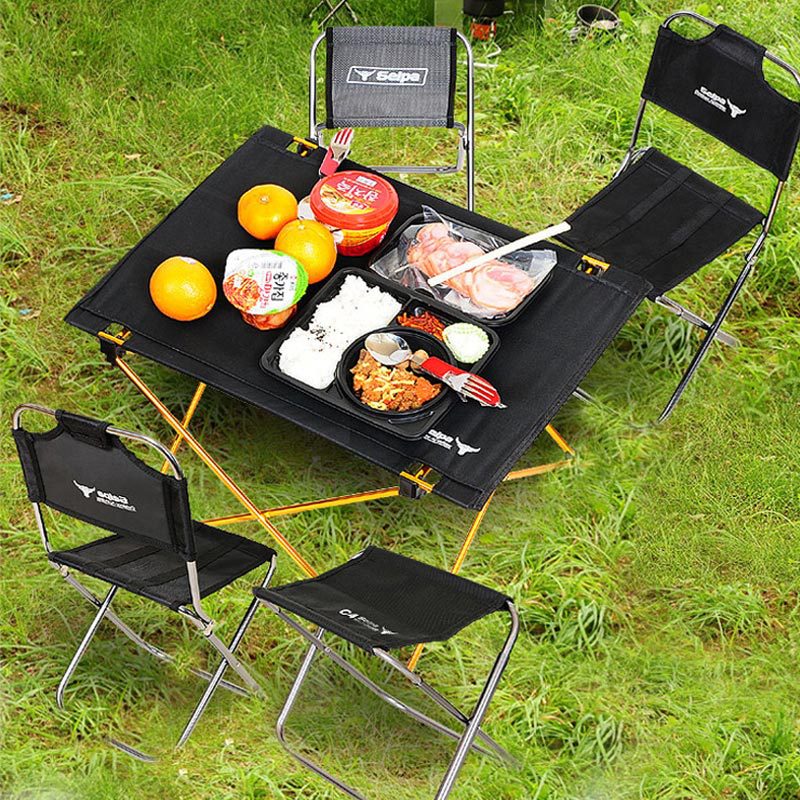 Outdoor Camping Kleine Opvouwbare Tafel Air Draagbare Aluminium Picknick Meubels Barbecue Ultralight