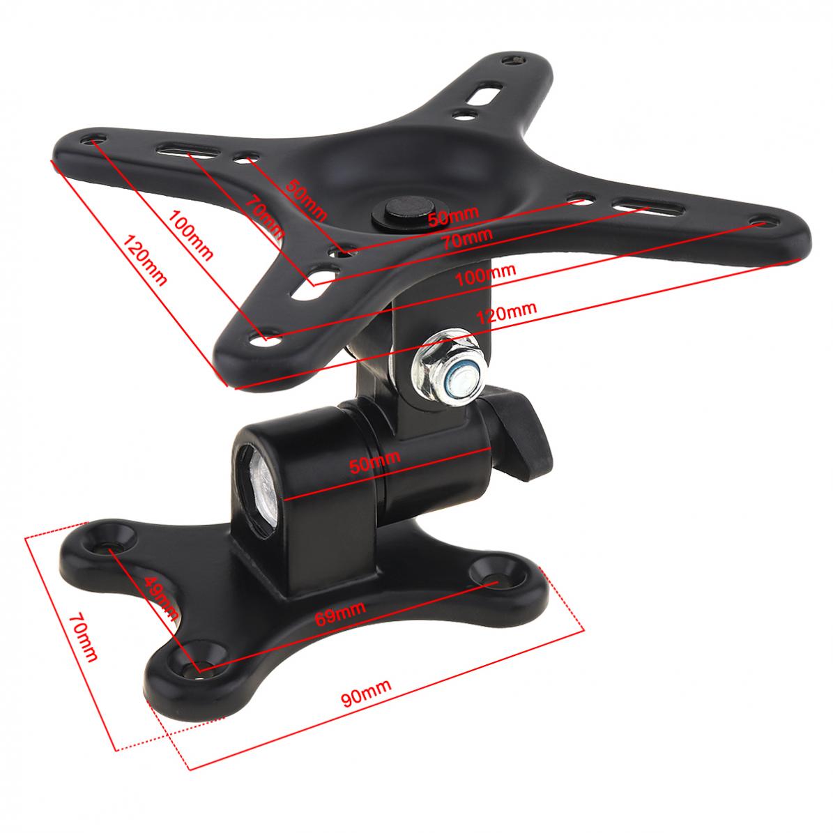 14 - 27 Inch 10KG Adjustable Aluminum Alloy + Steel Plate TV Wall Mount Bracket Flat Panel TV Frame Support 180 Degrees Tilt