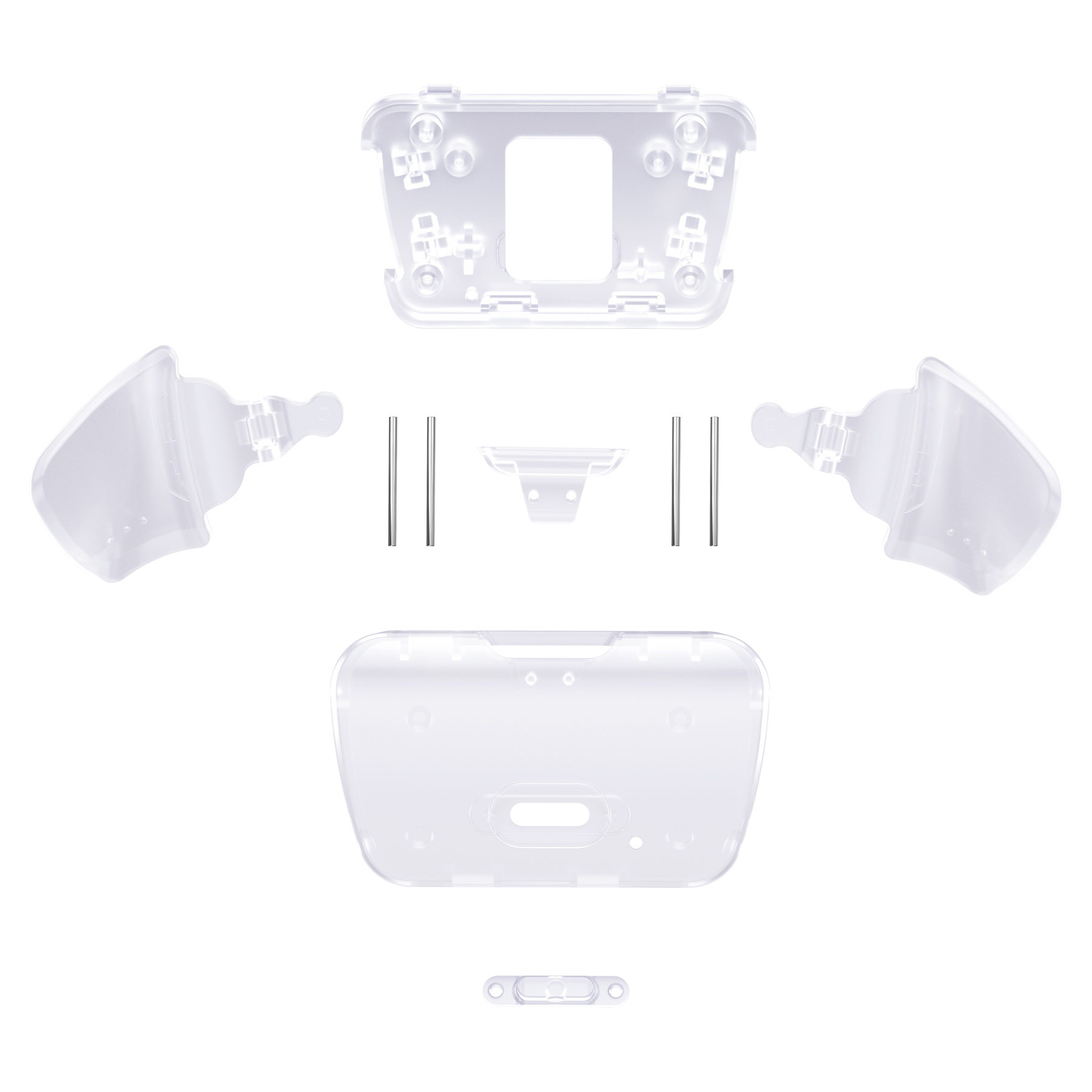 eXtremeRate Replacement Redesigned K1 K2 Back Button for PS5 RISE Remap Kit - Controller &amp; RISE Remap Board NOT Included: Clear