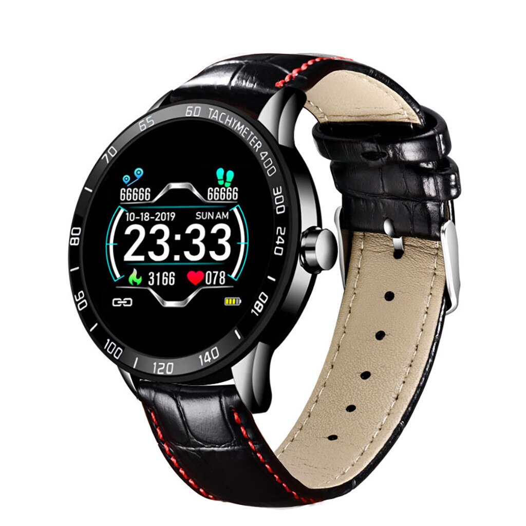 BEHATRD Smartwatch - OLED Color Display - Heart Rate & Blood Pressure Monitor - Stainless Steel Band: A