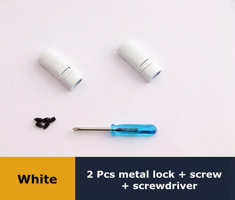 Lacci magnetici chiusura in metallo fibbia adatta a tutti i tipi di scarpe lacci pigri fibbia bambino adulto casuale unisex senza lacci: bianca