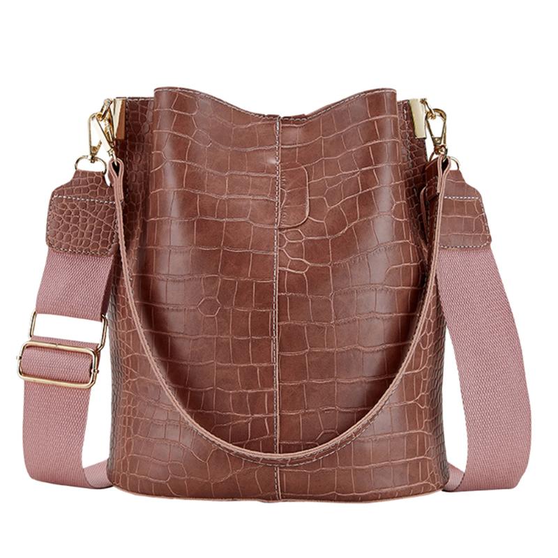 Bandoleras clásicas de piel sintética con patrón de cocodrilo para mujer, bandolera de hombro, bolso de mano, bolsas de compras para viaje