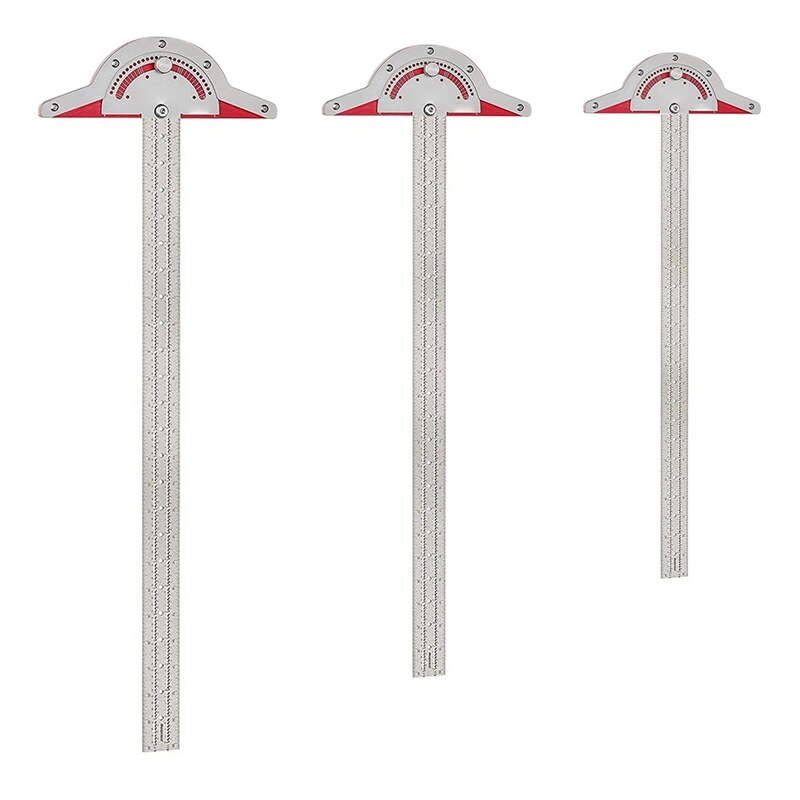 Woodworkers Edge Rule,Protractor Angle Finder,Two Arm Woodworking Ruler Angle Measure Tool, Baseboard Crafts: Blue