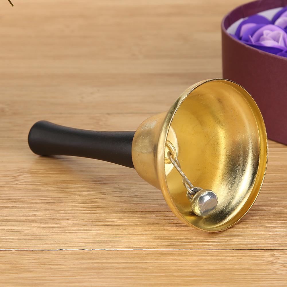 2 Colors Metal Hand Bell Gold Silver Christmas Xmas Necessity Year Party Celebrate Rattle Tool Decoration Supplies Accessory