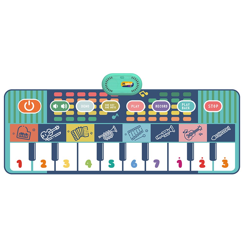 Tapis Musical de grande taille pour bébé, 7 Types, 100x36cm, son d&#39;animal, jeu de musique, Piano, Instrument, jouet, d&#39;éducation préscolaire des enfants