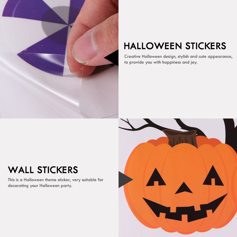 2 stuks halloween decoratie muurstickers raamstickers feestrekwisieten
