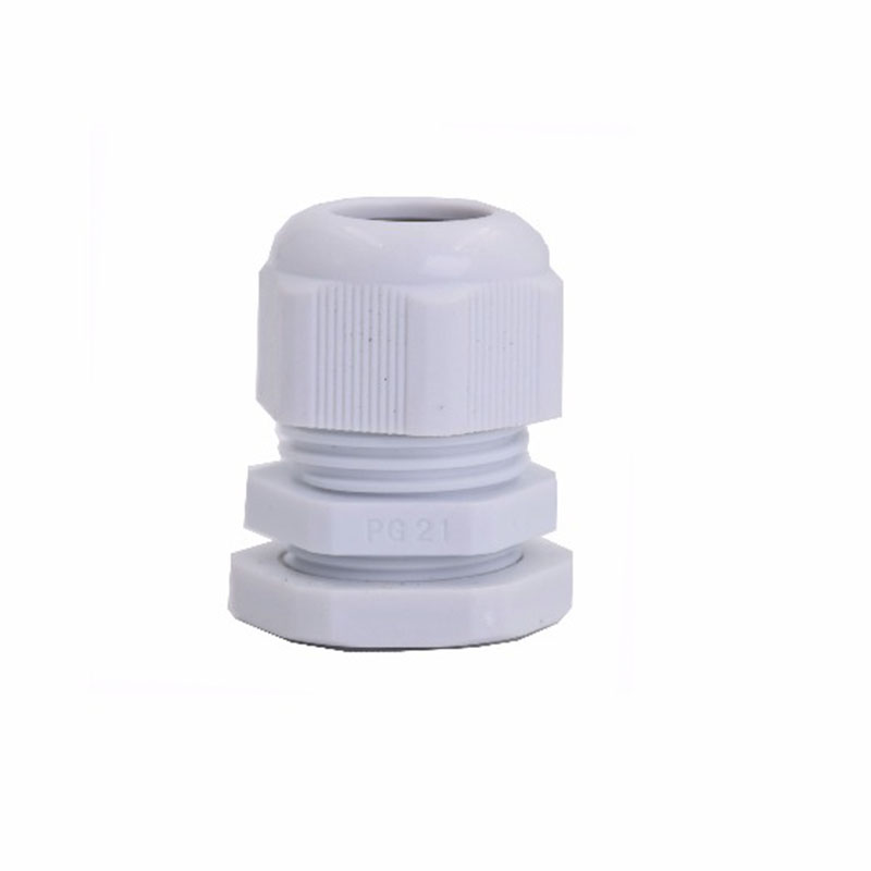 10PCS Cable Glands PG 21 Black White Waterproof Adjustable Nylon Connectors Joints With Gaskets 13-18mm For Electrical Appliance: White