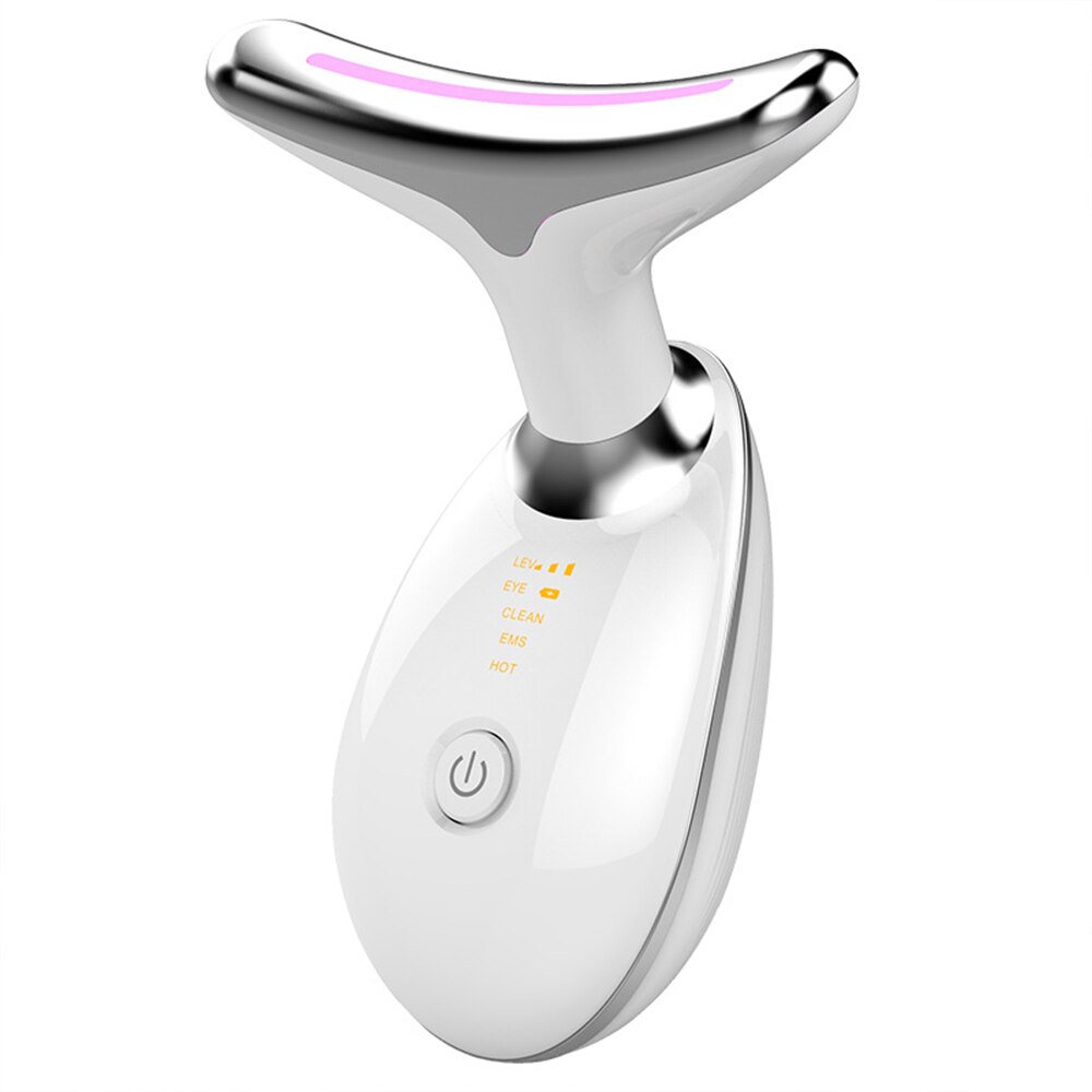 Facial Massager Anti Wrinkles Tightening & Lifting Facial Beauty Device Electric Face Neck Skin rejuvenation Massage Machine: White