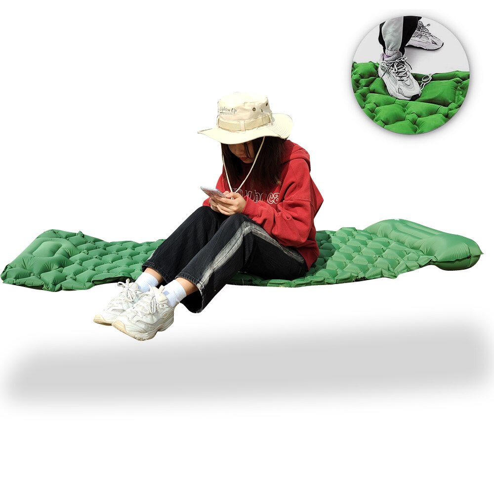 Outdoor Aufblasbare Matratze Diamant Ultra-Licht Camping Matte Wandern Air Kissen Tragbare Schlaf Matte Feuchten Beweis Wasserdicht Pad