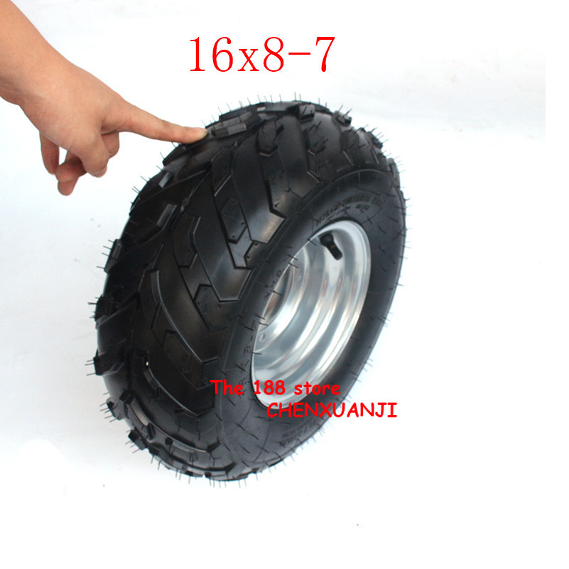 Aqxreight 7 Zoll ATV Felge - Aluminium Felge 16x8.00-7 Für Go-Kart & Quad