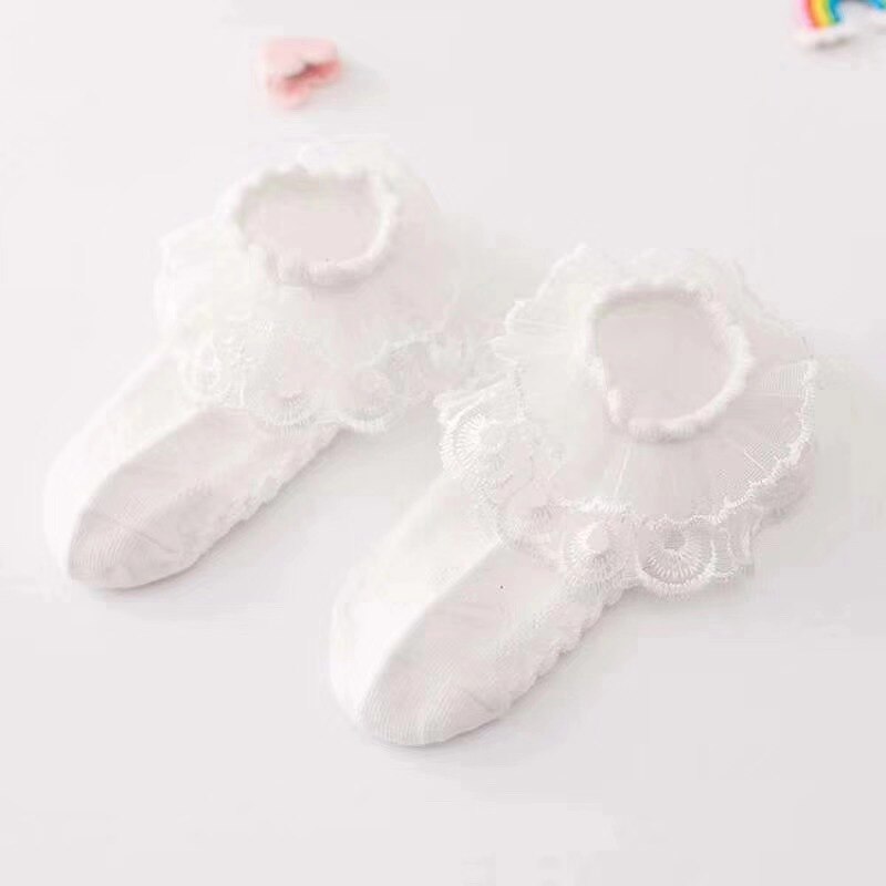 Arrivals Baby Girls Beautiful Princess Lace Socks Noble orange yellow color lace socks for kid girls 2-8 Years