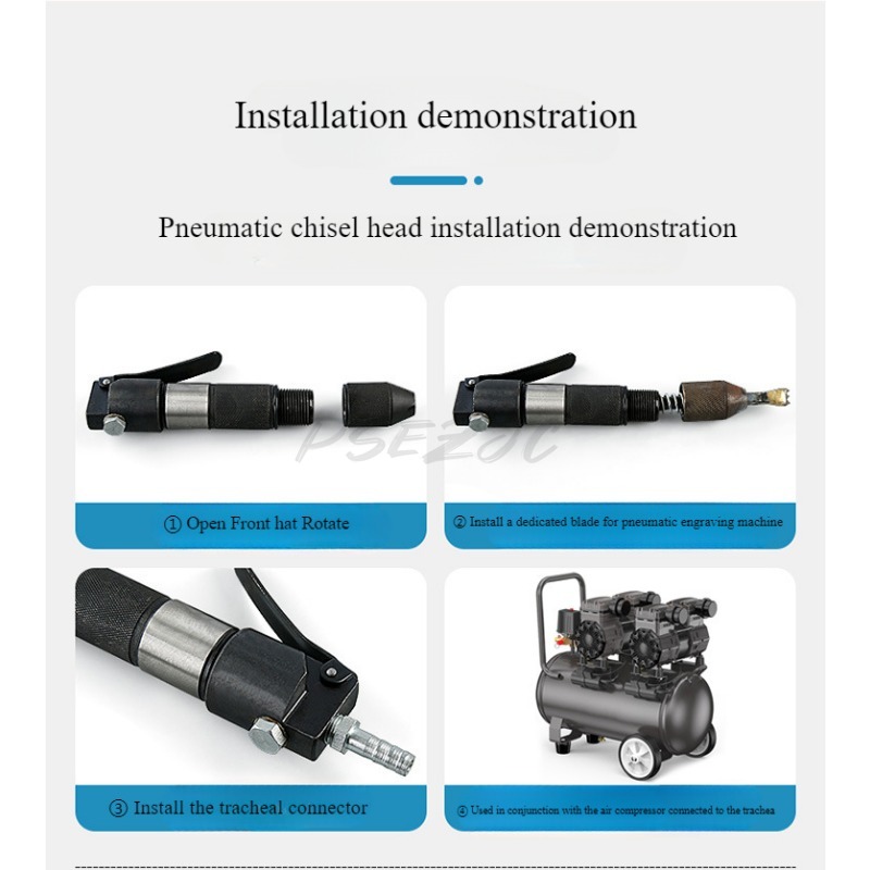 Pneumatic Carving Machine Stone Processing Carving Pen Alloy Knife Tail Chiseling Trimming Duck Head Stone Carving Tool