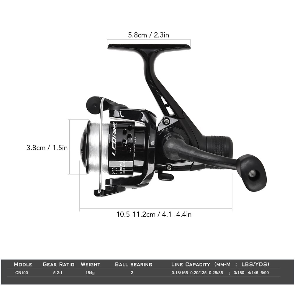 Fishing Rod Reel Combo Full Kit 1.5m Telescopic Fishing Rod Spinning Reel Set with Hooks Soft Lures Barrel Swivels Storage Bag