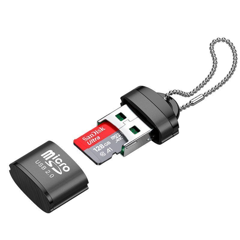 Usbマイクロsd/tfカードリーダーusb 2.0ミニ携帯電話のメモリカードリーダー高速usbアダプタのためのノートパソコンの付属品