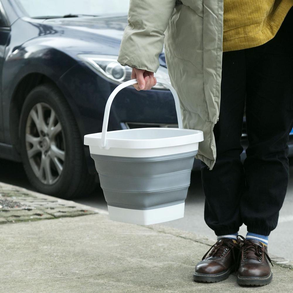 Folding Wash Basin with Handle Portable Sink Bucket Washbasin Plastic Foldable Foot Basin Travel Outdoor Camp Car Washing Basins