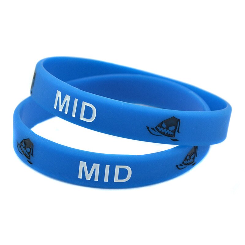 OBH 50PCS Game Silicone Rubber Wristband MID TOP ADC SUPPORT JUNGLE