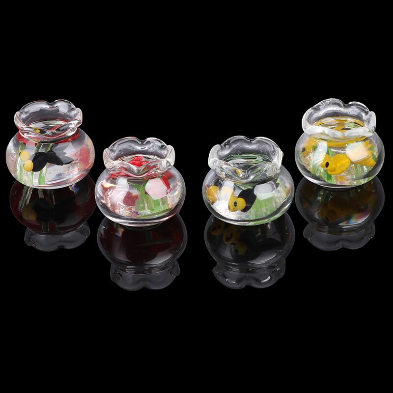 1:12 puppenhaus Miniatur Mini Glas Fisch Panzer transparent Aquarium Puppenhaus Hause Ornamente freundlicher Spielzeug