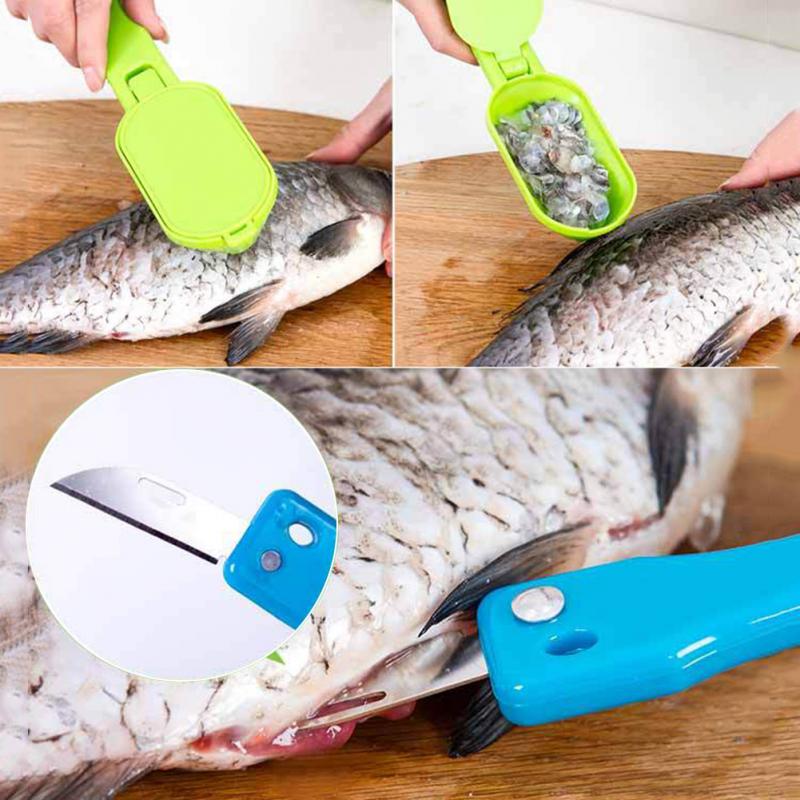 Kitchen Fish Scale Brush Kill Fish Knife Machine Cooking Tool Convenient Scraping Scale comfortable and easy to use