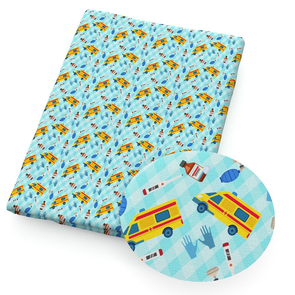 50*140cm Krankenschwester Liebe Herz Gedruckt Polyester Baumwolle Stoff Gewebe freundlicher Heimat Textil DIY Stoff NäHenne Tilda Puppe, 1Yc10730: 1105481001