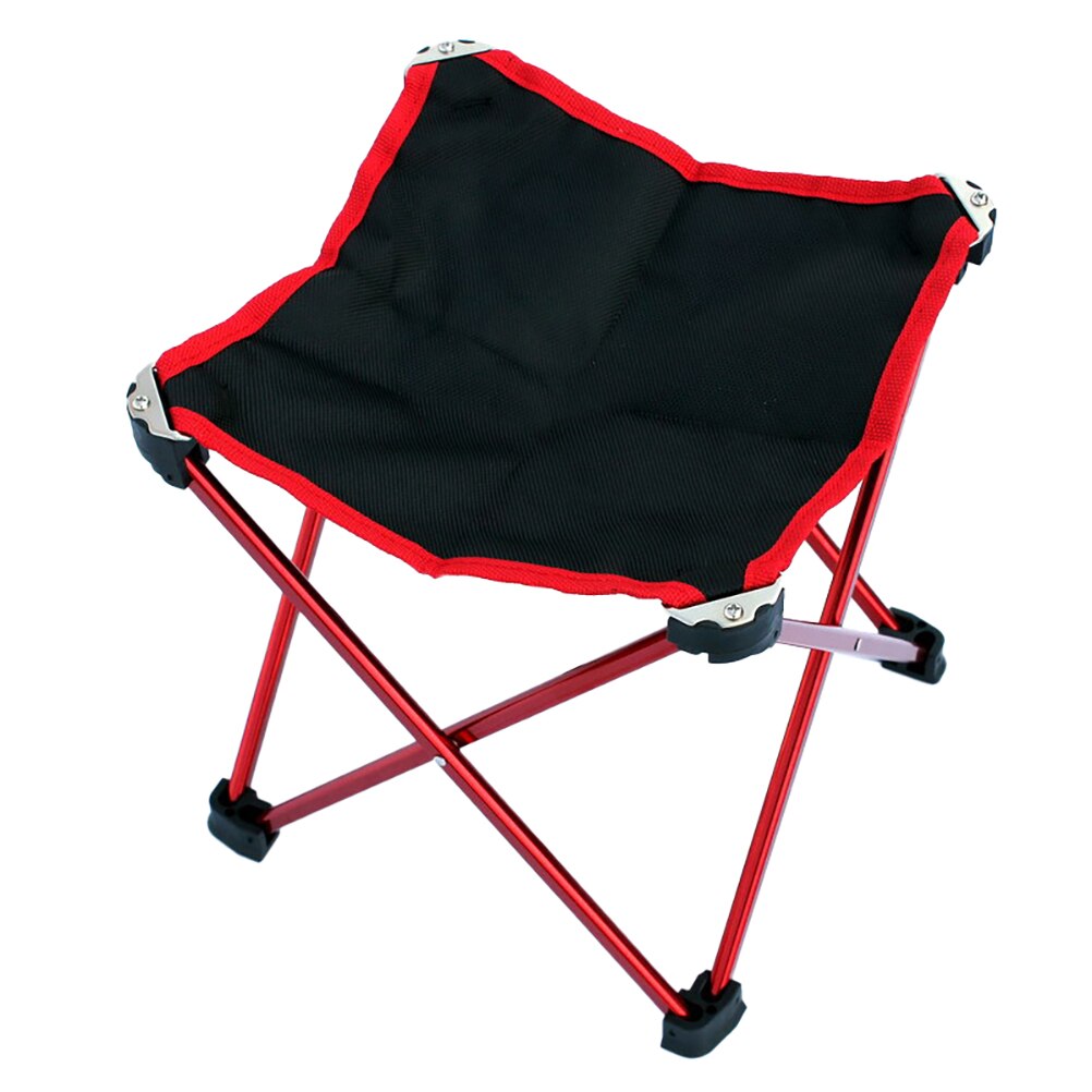 1 Pc Collapsible Camping Chair Folding Chair Stylish Fishing Stool (Red,)