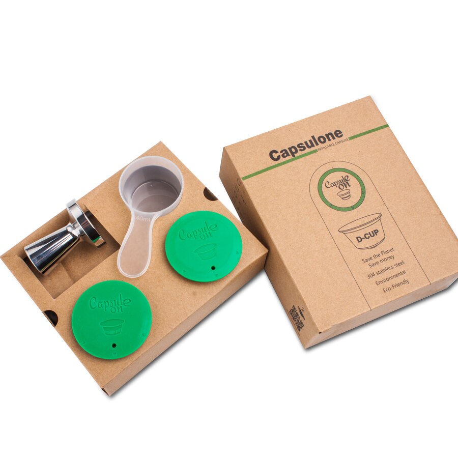 Capsulone/EDELSTAHL Metall kapsel Schote passen für dolce Gusto Maschine Nachfüllbar wiederverwendbar kapsel passen für Piccolo XS lumio: 2Schote 1Metall manipulieren