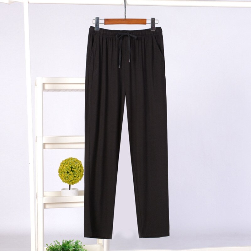 Men's Cotton Knit Jogger Pants Sleep Pants Bottoms with Drawstring Sweatpants with Pockets: B / XL