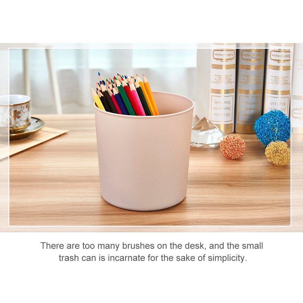 Mini Papelera para escritorio, Cubo de almacenamiento, tapa de plástico que se puede quitar con la tapa, papelera de limpieza del hogar, Cenicero de escritorio