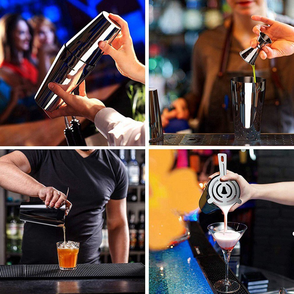 13 stks/set Rvs Cocktail Shaker Mixer Wijn Martini Boston Shaker Set Bar Kit Voor Barman Drinken Party Bar Gereedschap