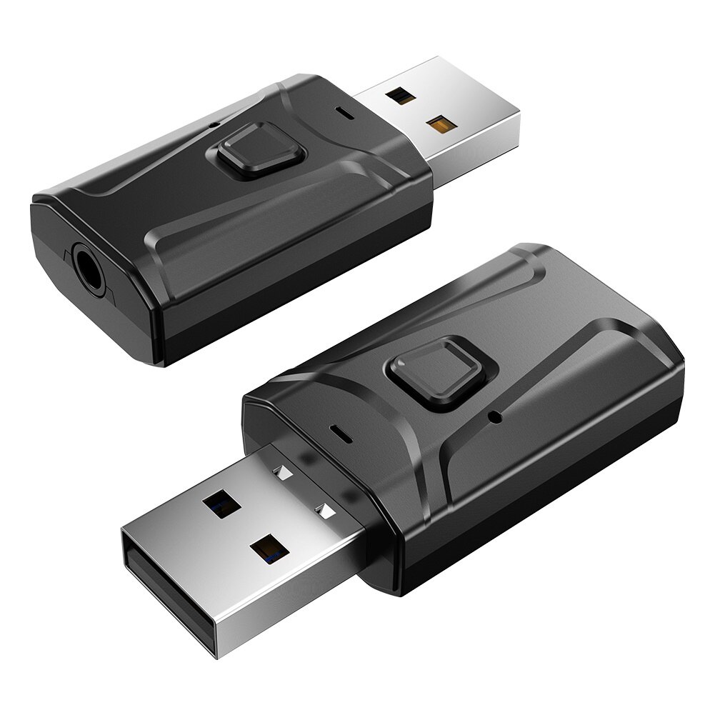 Receptor de Bluetooth inalámbrico, adaptador compatible con USB 5,0, 3,5mm, para PC, ordenador, Mini transmisor de Bluetooth de música