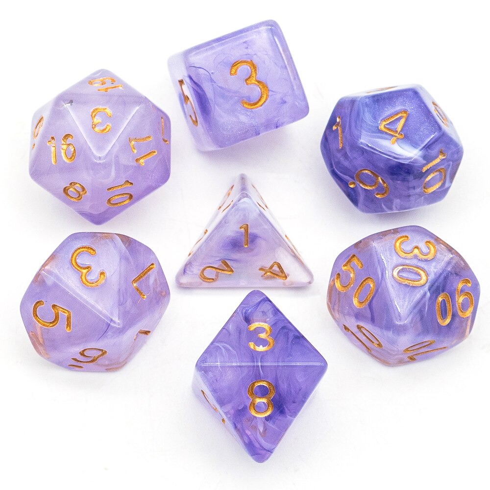 7 teile/satz D & D Würfel Transluzenten Wolken DND Würfel D4 D6 D8 D10 D % D12 D20 polyedrisch Spiele würfel einstellen für MTG RPG