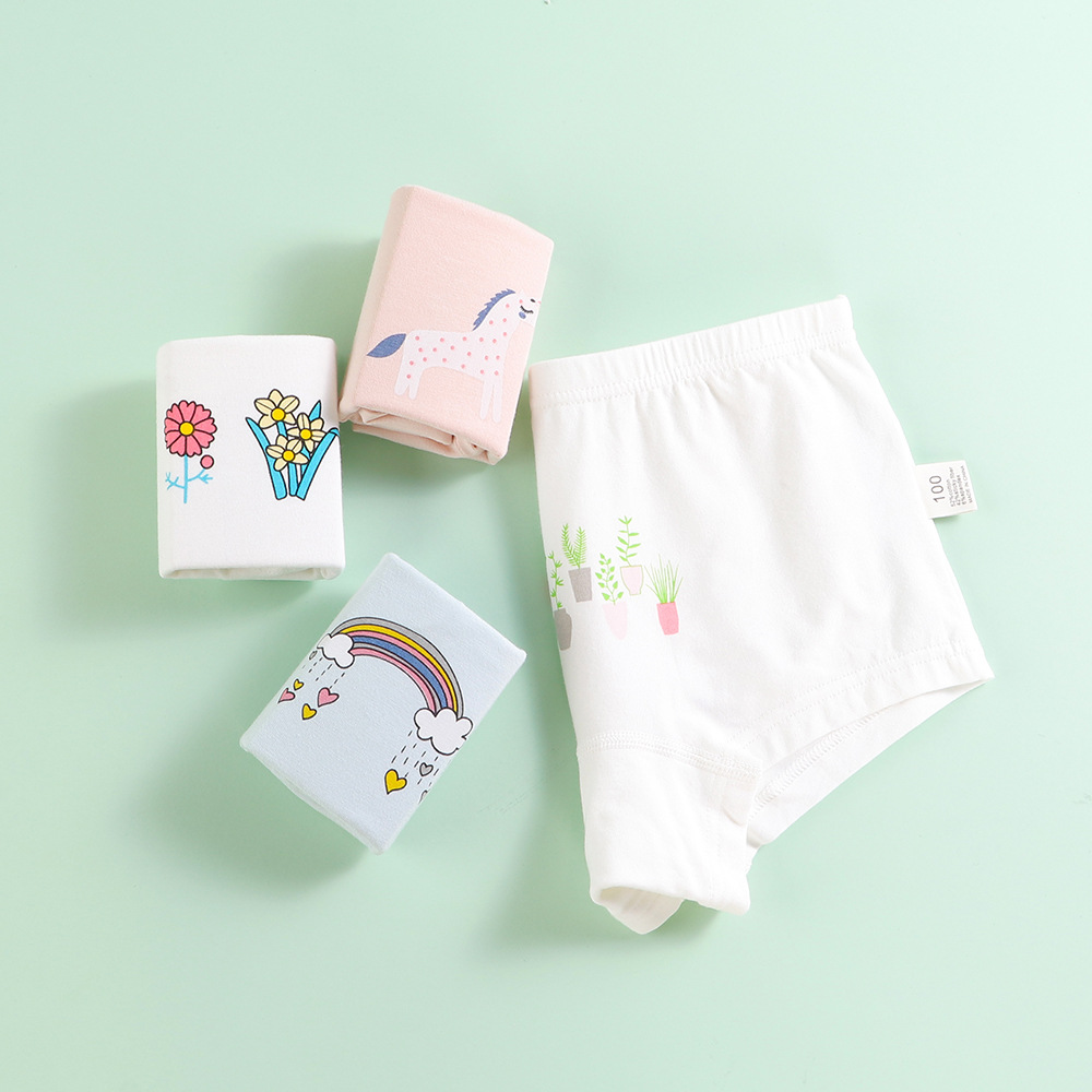 3-8 years old girls' boxer briefs stretch children's boxer briefs girls' bottoms