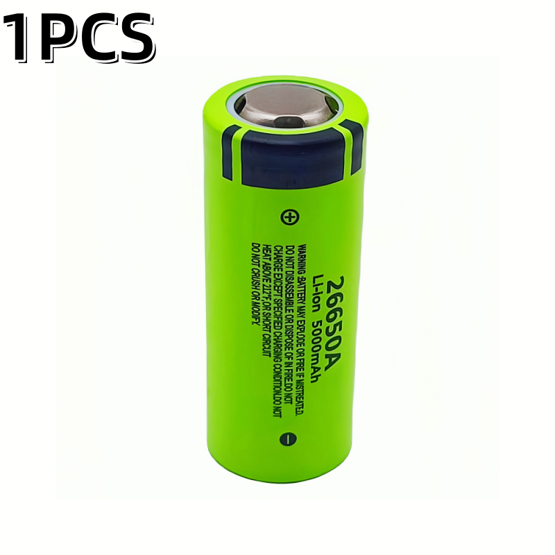 100% novo, original, de alta qualidade, verdadeira capacidade 26650A 5000mAh 3.7V bateria recarregável de íon de lítio 26650 lanterna: ROXO