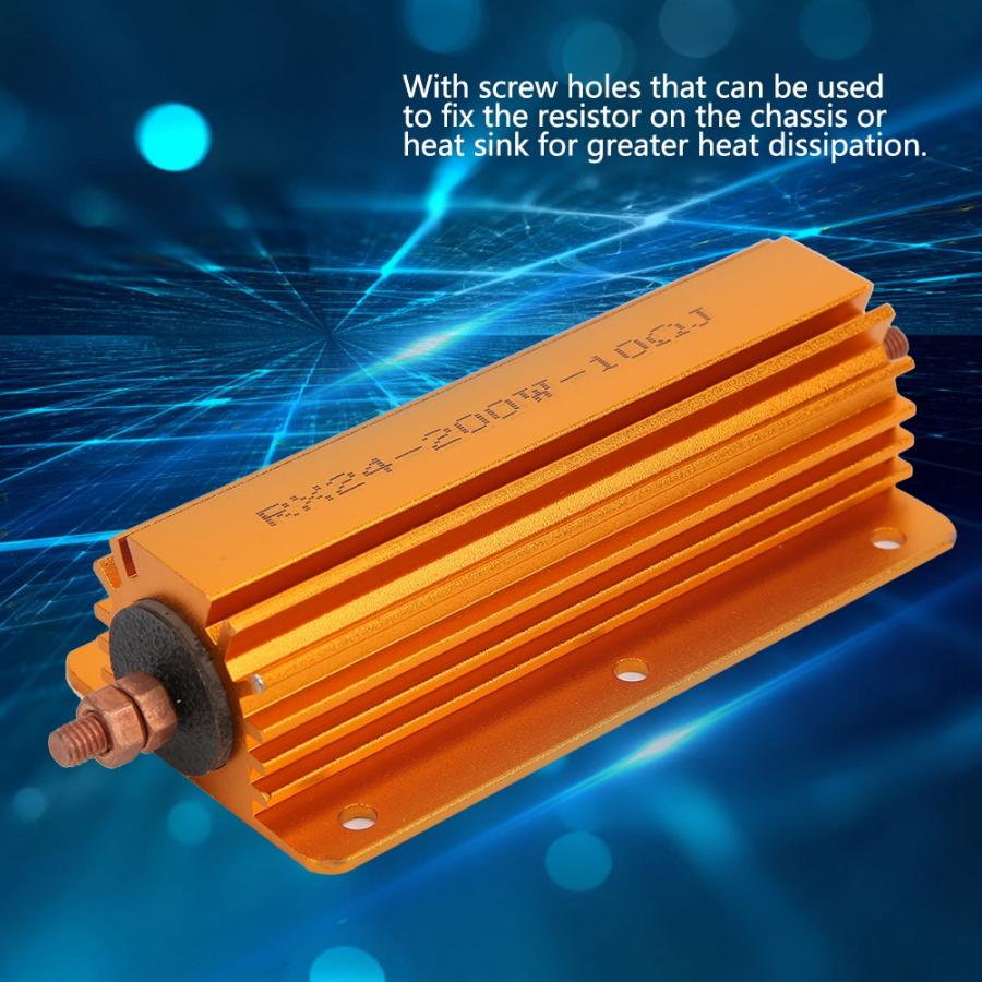 Aluminum Resistor 200W 10R High Power Resistor Gold Aluminium Housing Industrial Eletrical Supplies Resistor