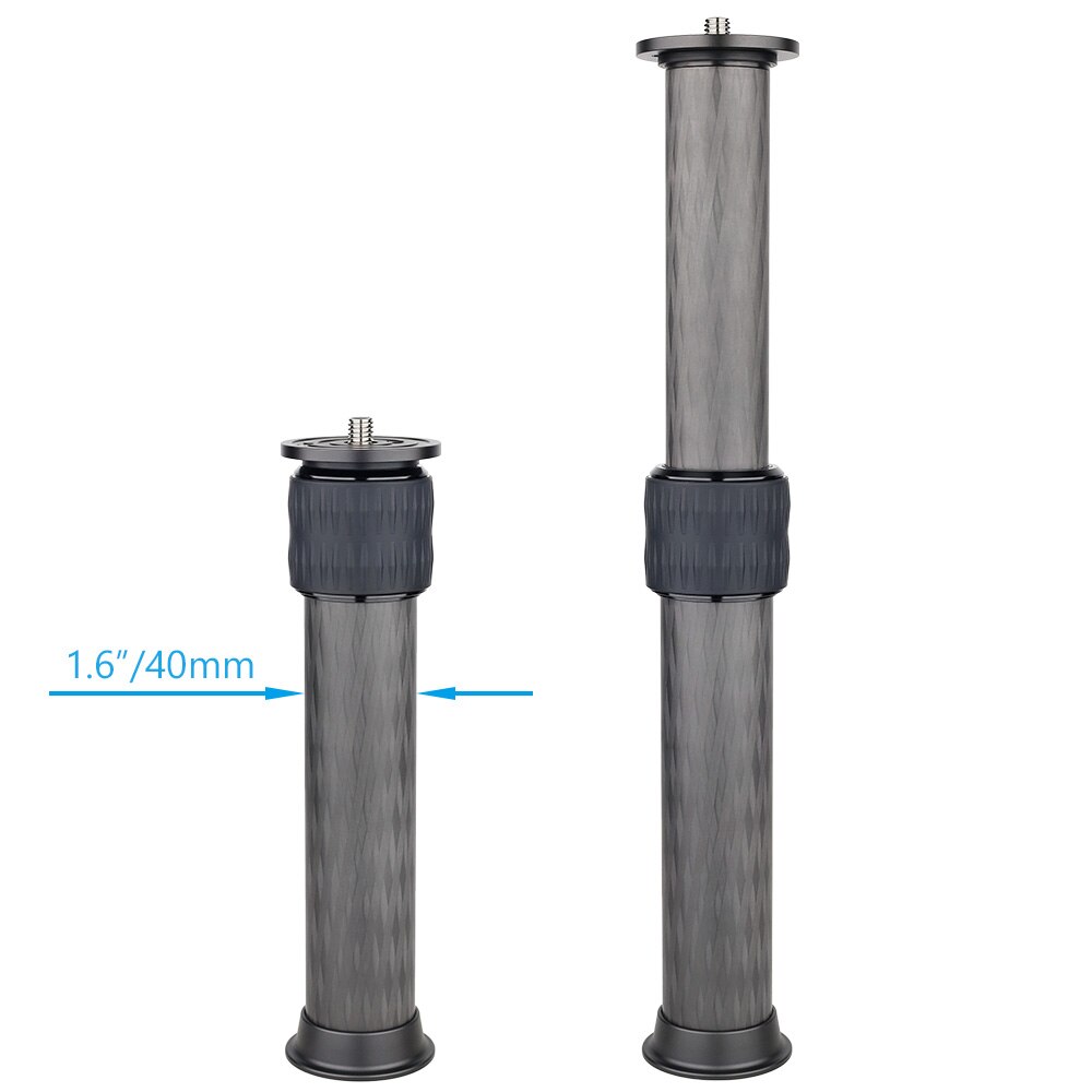 ARTCISE 10 Layers Carbon Fiber Center Column Extender 2-Section Tube Extension for Tripod Monopod 25.5mm/40mm CNC Anodized: 40mm EC5