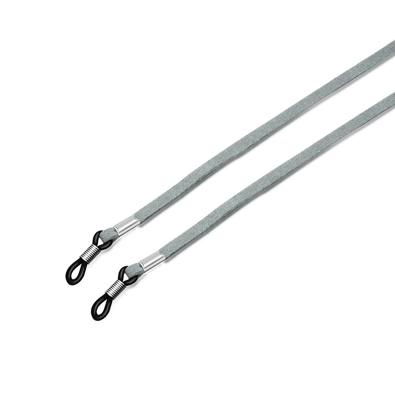 Faux mocka solglasögon sladd unisex glasögon kedja glasögon rem optiska glasögon glasögon lanyard sladdar: Grå