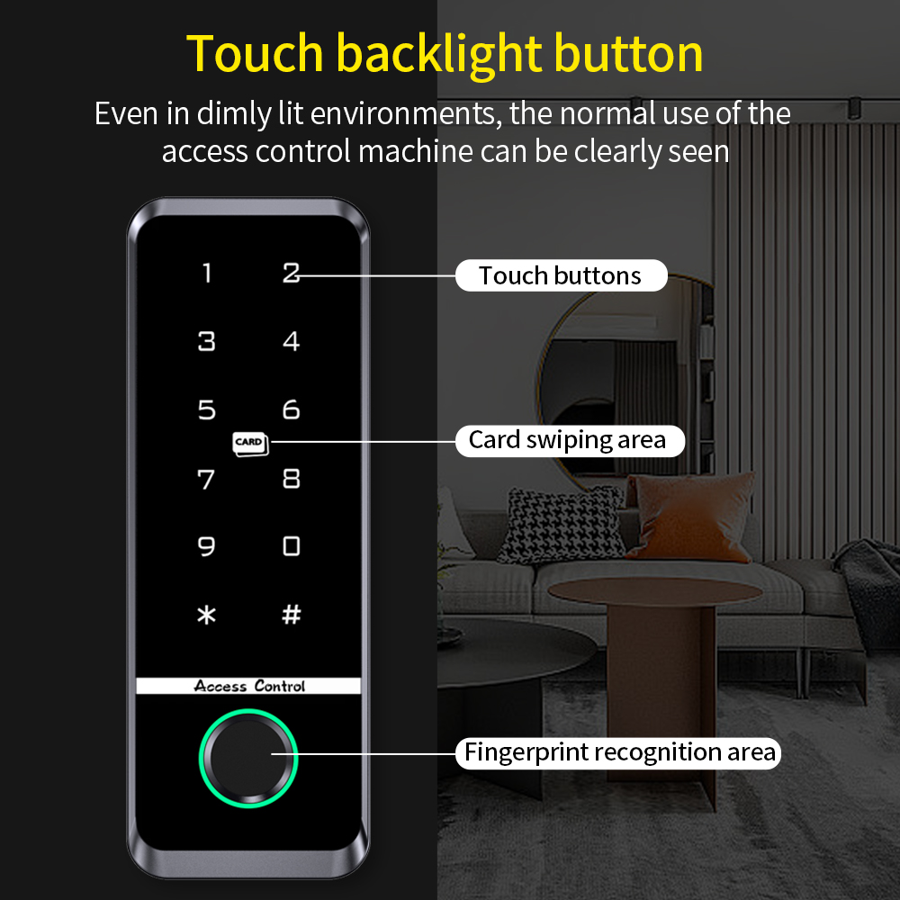 Waterproof Keypad Access Control 125KHZ 13.56MHZ RFID Card Door Entry Backlight WG26 standalone access controller card reader