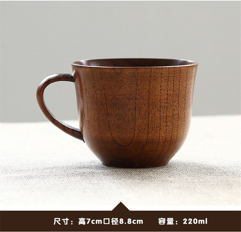 Personality Mug Simple Luxury Cup Couple Cup Chinese Style Coffee Mugs Drinkware Retro Wood For Friends: Light Yellow