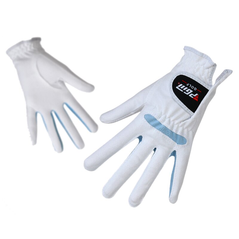 PGM 1 paire élastique gants de Golf dame gauche main droite réglable respirant femmes fibre tissu Sports de plein air doigt gants: white / 17