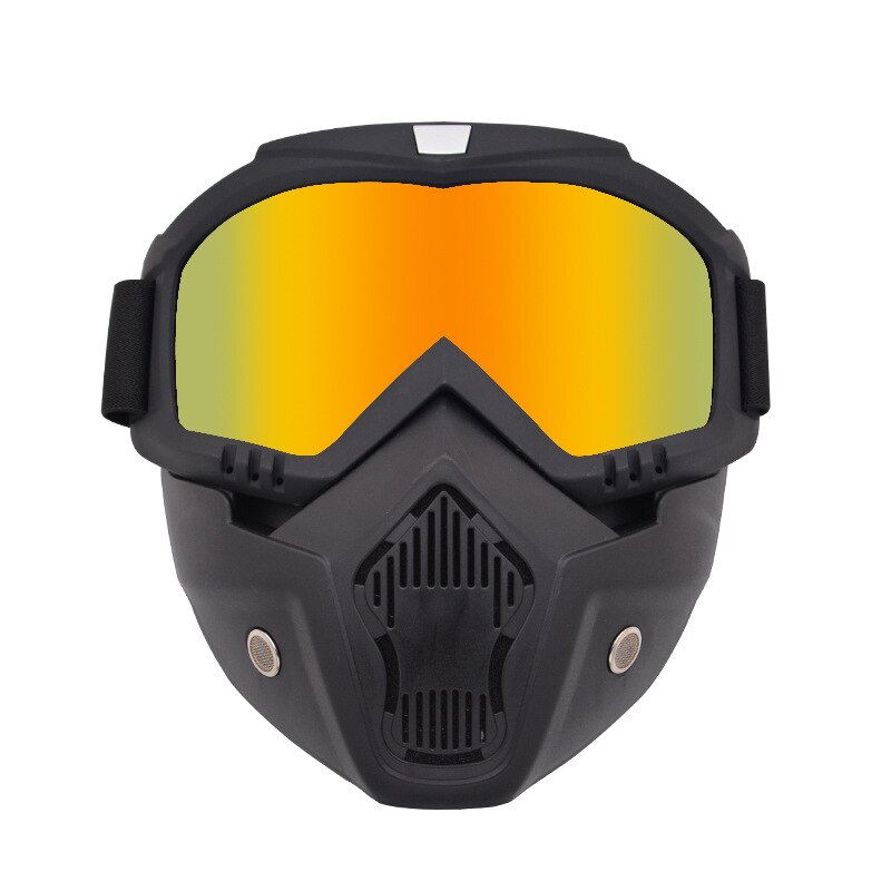 Masque intégral pour moto, masque de sécurité pour le Ski, le Ski, le Ski, le snowboard: Black Red