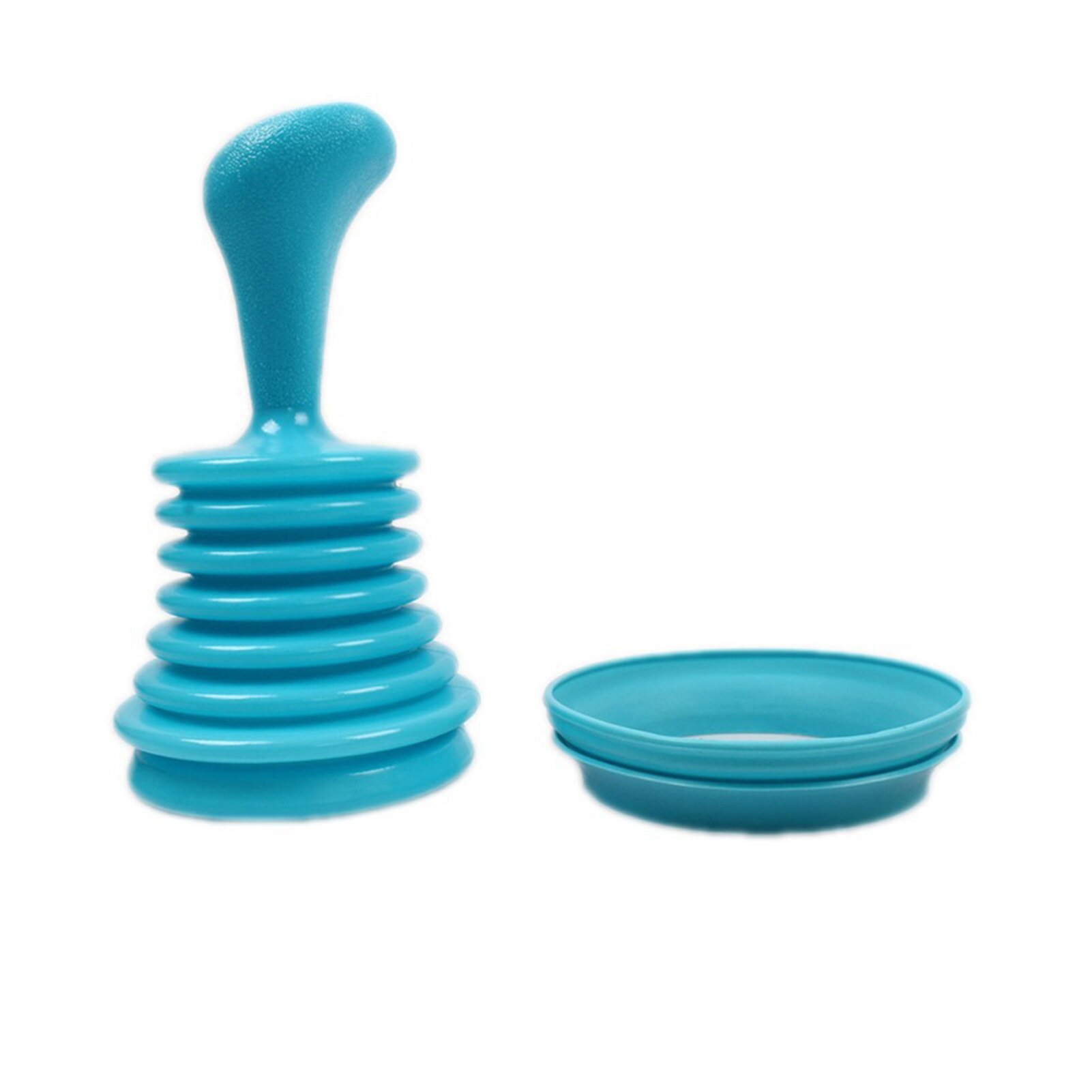 Kitchen Sink and Drain Plunger Hand Held Household Cleaner: Sky Blue