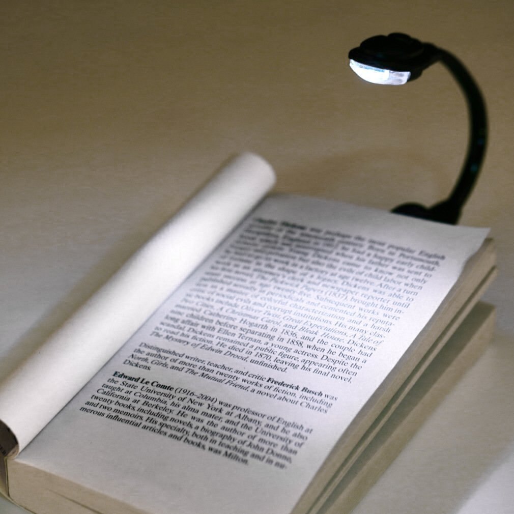 Mini Portable Student Dormitory Lights Clip-On Self Defend Flashlight Book Light Laptop White LED Book Reading Lamp