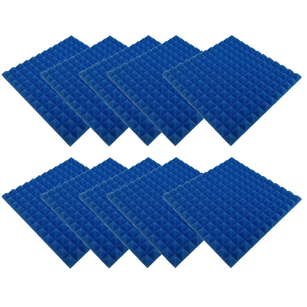 10pcs 30 x 30 x 2.5cm sound insulation foam recording studio / / KTV sound absorption processing board H99F: Blue