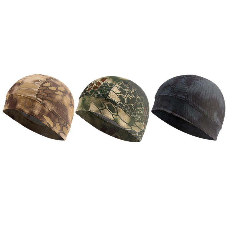 1 Set MTB Road Bicycle Camera Mount Holder (Black) & 3Pcs Bicycle Helmet Liner Cap Sun Protection Headgear