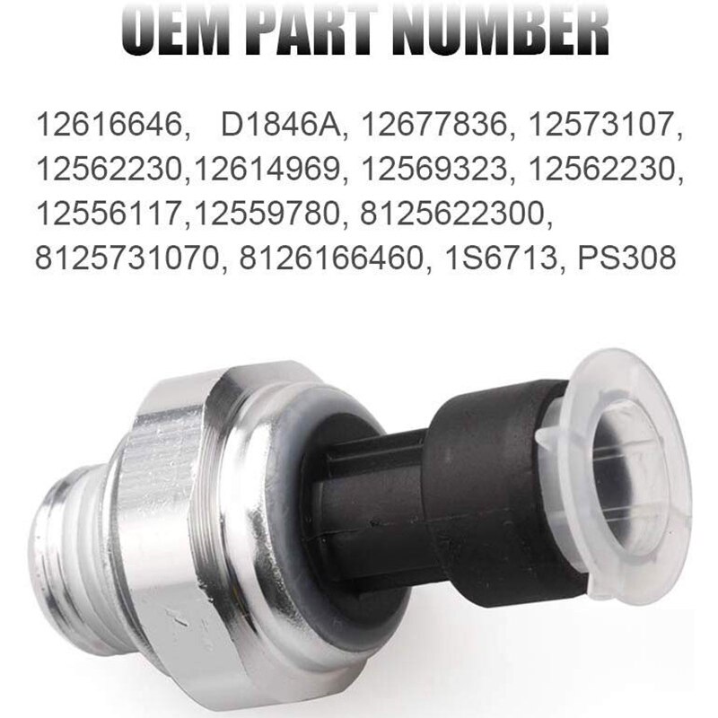 12616646 Oil Pressure Sensor Switch D1846A for Chevrolet/GM Equipment 12677836,12573107, 12562230,12614969, 12569323, 12562230,