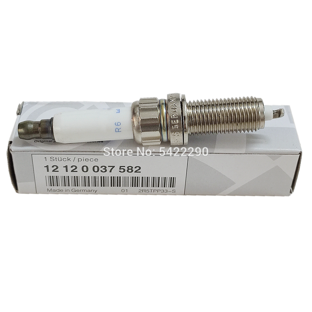 6pcs 12120037582 Iridium Spark Plug fit for BMW 135i 235i 335i 435i 535i 640i 740i X3 X5 X6 E92 E91 E90 ZR5TPP33-S Car Plug