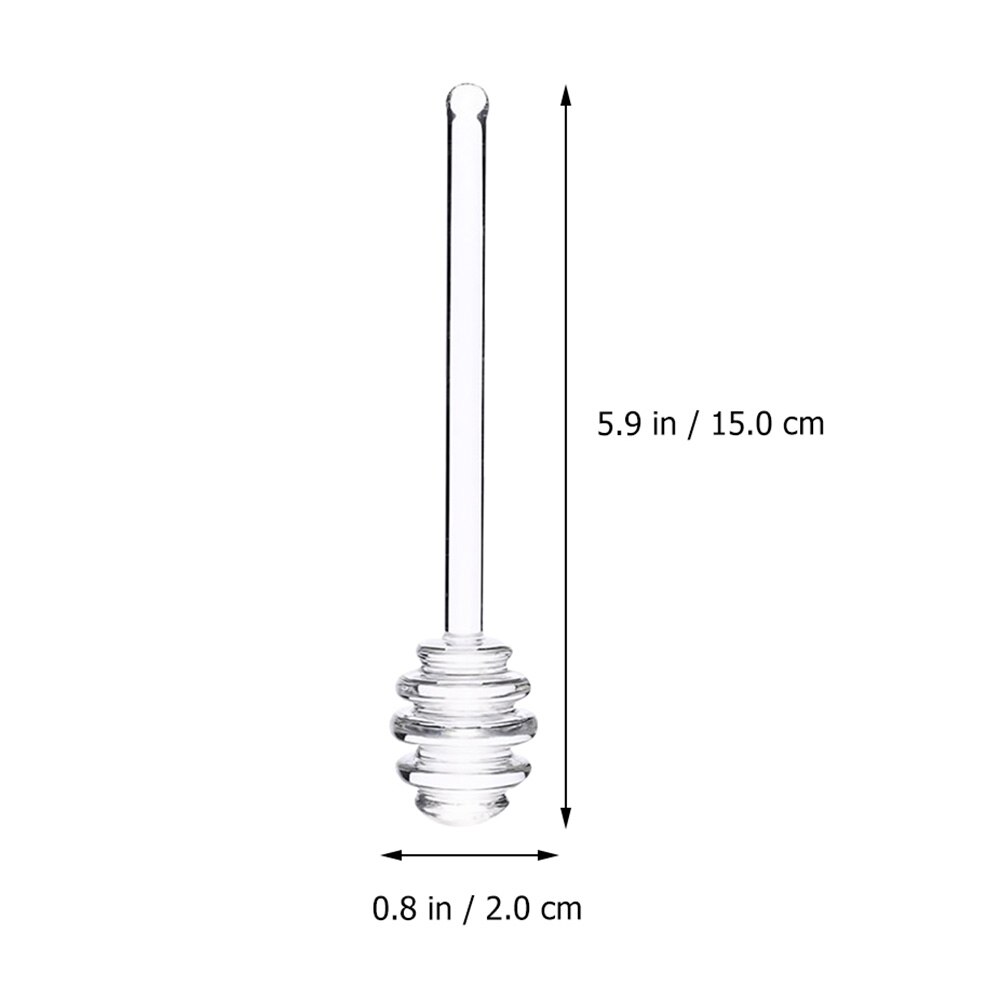 2 Stuks Transparant Glas Honing Dippers Roeren Sticks Koffie Jam Roeren Sticks